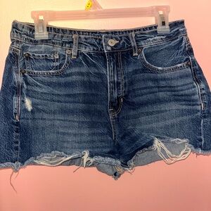 American Eagle Outfitters Distressed Blue Jean Shorts